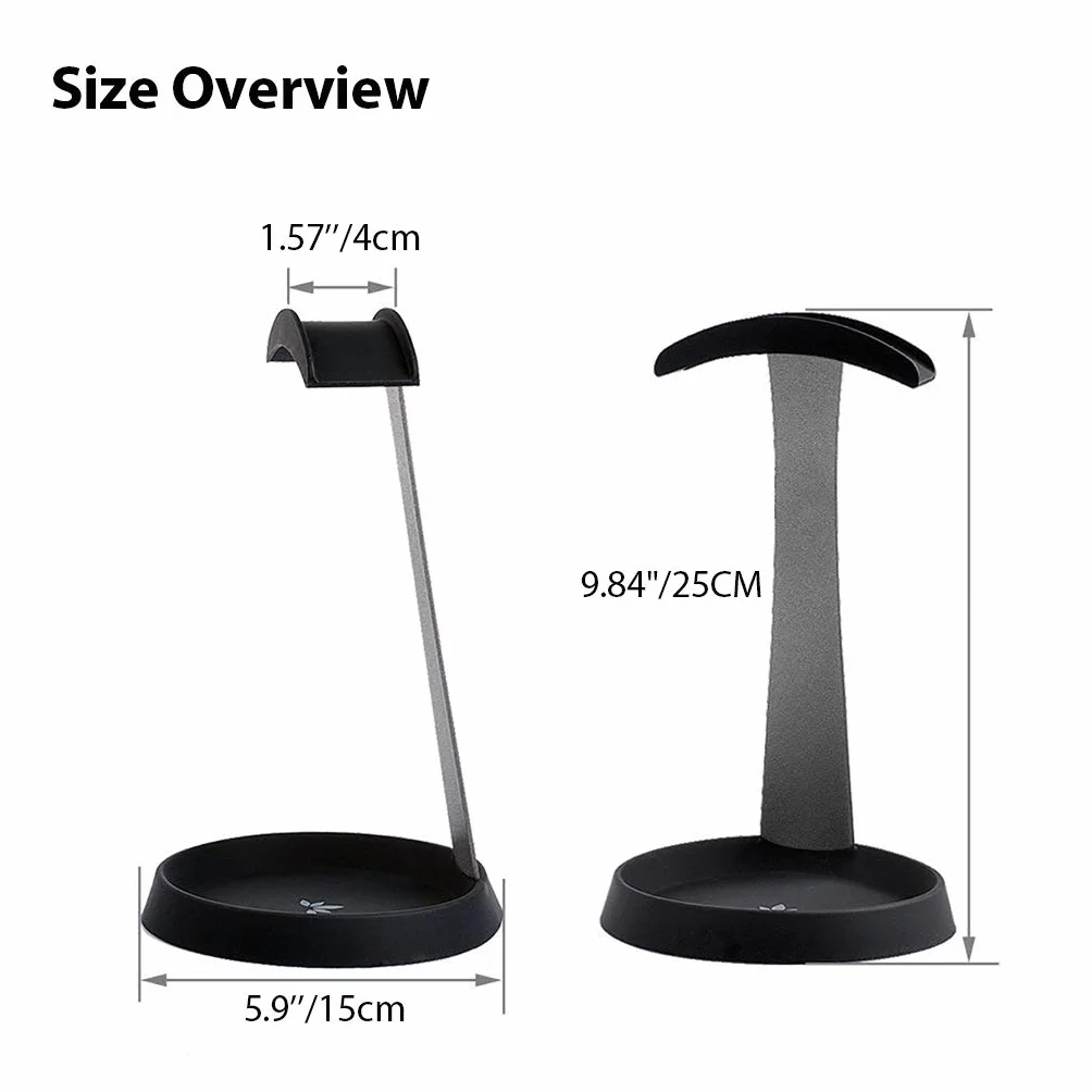 Avantree HS102 Support Universel Robuste en métal & Silicone pour Casques Audio avec Support de câble