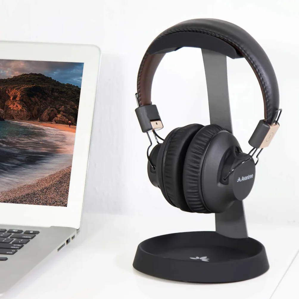Avantree HS102 Support Universel Robuste en métal & Silicone pour Casques Audio avec Support de câble